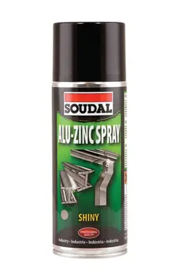 Антикорозійний цинковий засіб глянцевий Soudal Alu-Zinc Spray 400мл