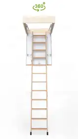 Чердачная лестница Bukwood ECO STANDARD деревянные 3-секционные Н280см 110х90 см