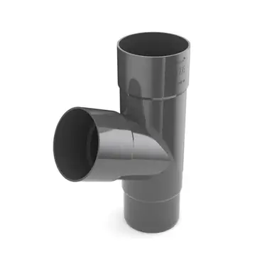 Тройник BRYZA система 150/110 Графит RAL 7021 (63-174)