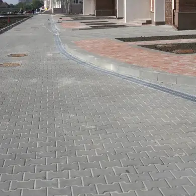 Тротуарна плитка Золотий Мандарин Подвійне Т 80 Жовтий фаска 200х170