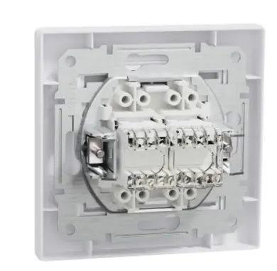 Розетка Schneider Electric комп. двойная RJ-45 внутр. "ASFORA" белая (C1) 