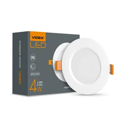 LED світильник Videx Back вбудований круглий 4W 5000K (VL-DLBR-045)