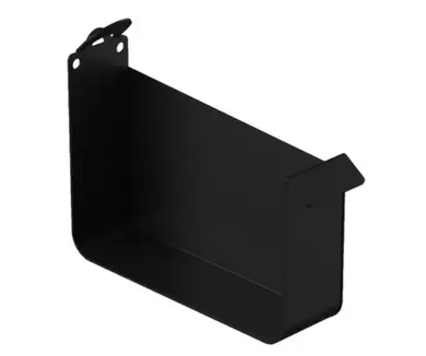 Заглушка желоба правая сталь Galeco Stal² система 125/80x80 RAL 9005 Черный