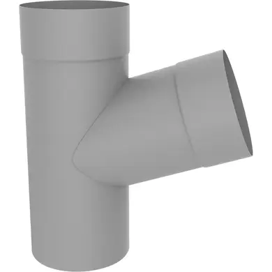 Трійник 72⁰ 100/100 Zambelli Robust система 153/100 RAL 9006 Білий алюміній