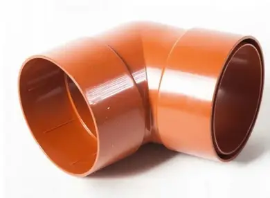 Колено с двумя раструбами ProAqua система 125/90, 67,5° RAL 8004 Кирпичный