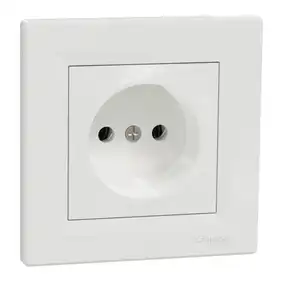 Розетка Schneider Electric 1-а без З/К внутр. "ASFORA" бiла (C1)