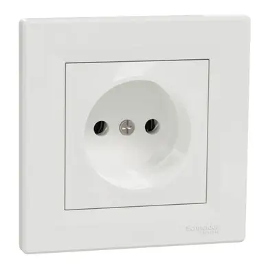 Розетка Schneider Electric 1-а без З/К внутр. "ASFORA" бiла (C1)