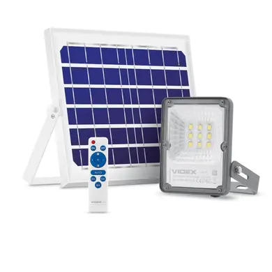 LED прожектор автономний Videx 600Lm 5000K Сенсорний (VL-FSO-205-S)