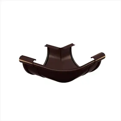 Кут ринви зовнішній Galeco PVC система 110/80 90° RAL 8019 Темно-коричневий