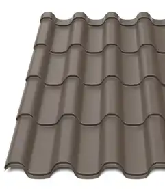 Металлочерепица Tile "Премиум" матполиэстер U.S.Steel 0.45 mm RAL 8019 Коричневый