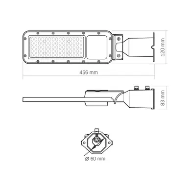 LED ліхтар вуличний IP65 SLE17 Videx 50W 5500Lm 5000K 220V (VL-SLE17-0505)