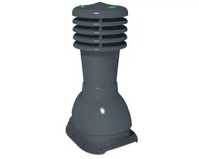Вентиляционный выход Krono-Plast KBR Ø125 для металлочерепицы не изолироваанный серый