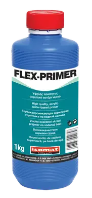 Глубокопроникающая акриловая грунтовка на водной основе Isomat FLEX-PRIMER 1 кг, прозрачно-белый