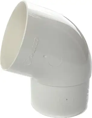 Колено Galeco PVC система 130/80 67° RAL 9010 Белый
