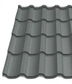 Металлочерепица Tile "Модерн 25" матполиэстер Arcelor Nippon 0.43 mm RAL 7024 Серый