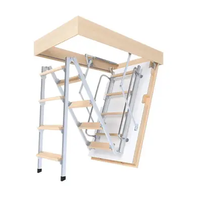 Горищні сходи Bukwood Double Luxe Metal Standard 3-секційні Н280см 120х60 см