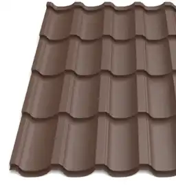 Металочерепиця Будсервіс "Модерн 35" Pladur wrinkle mat Thyssen krupp 0.50 mm RAL 8017 Коричневий