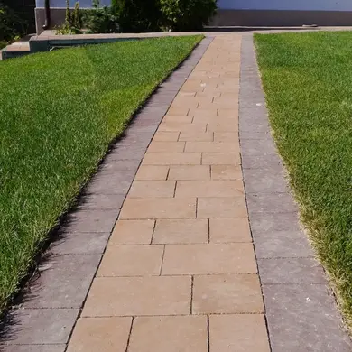 Тротуарная плитка Золотой Мандарин Плац 40 Персиковый б/ф,комплект камней
