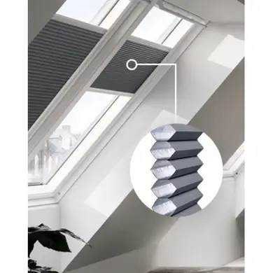 Енергозберігаюча штора-плісе VELUX FHC 78х118