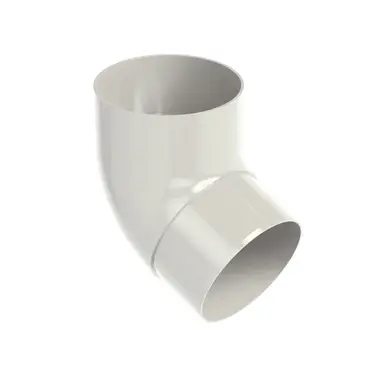 Коліно Galeco PVC система 130/100 67° RAL 9010 Білий