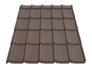 Металочерепиця Будсервіс "Мадера 15" Pladur basic mat Thyssen krupp 0.50 mm RAL 8017 Коричневий