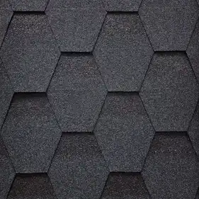 Битумная черепица Sim Shingle Нexagon Графит