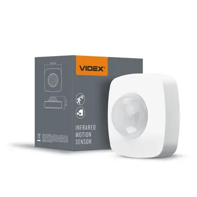 Датчик руху та освітленості Videx 220V 1200W інфрачервоний накладний нерегульований (VL-SPC24W)
