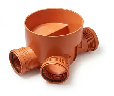 Кинета сборная Pipelife для ПВХ труб Ф315 200-200-200 Правый выход под углом 45°