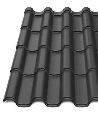 Металлочерепица Tile "Премиум" полиэстер Arcelor Nippon 0.43 mm RAL 9005 Чёрный