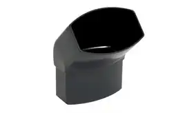 Отвод 45⁰ Nicoll система 28 Ovation 125/90х56 Черный