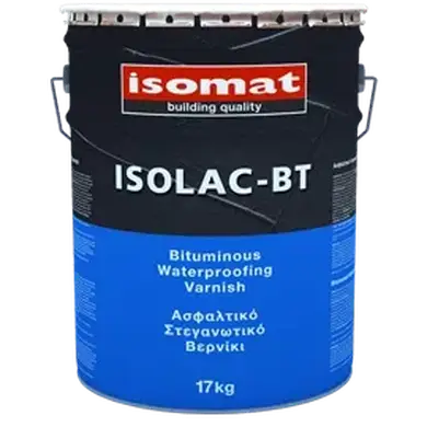 Бітумний гідроізоляційний лак Isomat ISOLAC-BT 17 кг, чорний