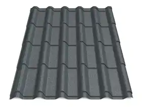 Металлочерепица Будсервис "Ретро Премиум" Relief iceCrystal mat Thyssen krupp 0.50 mm RAL 7016 Серый