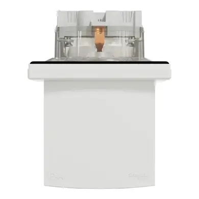 Розетка Schneider Electric 1-я З/К внутр. с крышкой и шторками IP44 "ASFORA белая (C2) 