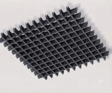 Профіль повздовжний Ruler Грильято 600 мм  (60х60 мм) RAL 9005 (чорний)