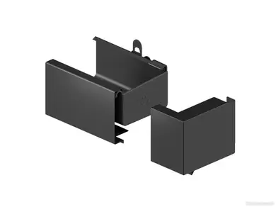 Заглушка планки декоративної права Galeco Stal² система 125/80x80 RAL 9005 Чорний