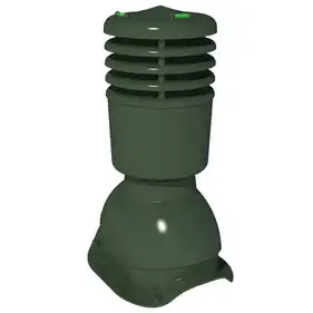 Вентиляционный выход Krono-Plast KBXO Ø125 для металлочерепицы  изолироваанный зеленый