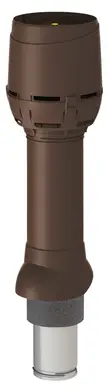Вентиляційний вихід VILPE 125P/ИЗ/700 Flow з ковпаком коричневий