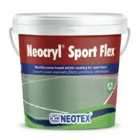 Гибкое акриловое покрытие для спортивных полов NEOTEX Neocryl Sport Flex 12 кг RAL 9003 Белый