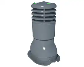 Вентиляционный выход Krono-Plast KBFO Ø150 для металлочерепицы  изолироваанный серый