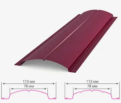Ламель штахета GOOD ROOF полиестер Printe 2Д 0,38-0,40 мм RAL 3005 Вишневый