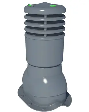 Вентиляційний вихід Krono-Plast KBNO Ø150 для металочерепиці  ізольований сірий
