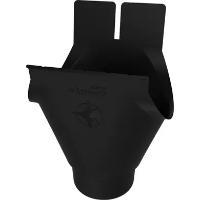 Лійка овальна завальцована Zambelli Robust система 153/100 RAL 9005 Чорний
