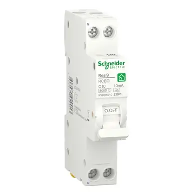 Диференційний автомат Schneider Electric RESI9 1M 1P+N 10A  C 10mA А 6kA (C2)