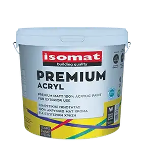 Матова акрилова фарба Isomat ISOMAT PREMIUM ACRYL 10 л, білий