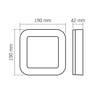 LED светильник ART IP65 квадратный Videx 15W 5000K Black (VL-BHFS-155B)