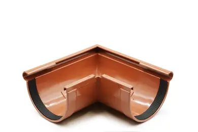 Кут ринви зовнішній RainWay система 130/100, 90° RAL 8004 Цегляний