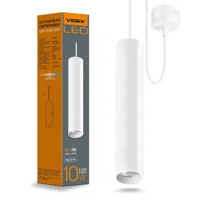 LED світильник підвісний накладний Videx 10W 4100K білий (VL-SP-10034W)