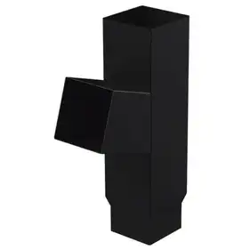 Трійник 72⁰ Galeco Stal² система 125/80x80 RAL 9005 Чорний