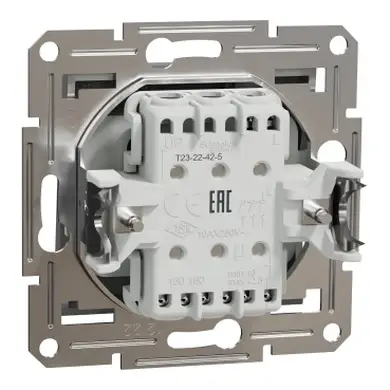 Выключатель Schneider Electric 3-кл. внутр. "ASFORA алюминий (C2) 