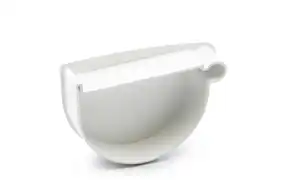 Заглушка лійки права RainWay система 90/75 RAL 9003 Білий
